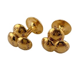 LOUIS VUITTON M30564 Bouton de Manchette Cufflinks Gold