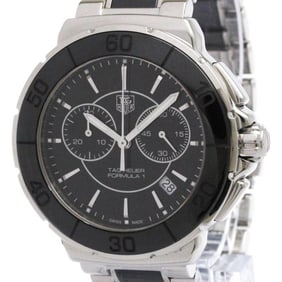 TAG HEUER Formula 1 Ceramic Steel Quartz Mens Watch CAH1210 Polished