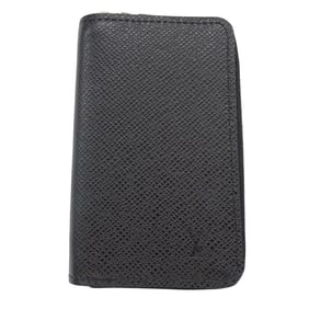 Louis Vuitton Taiga Men's Zippy Coin Purse, Ardoise M30511, with IC chip, compact design.