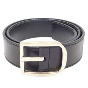 GUCCI 162934 Belt 85?34 Leather Black 180222