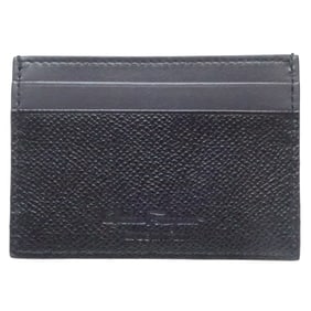 Salvatore Ferragamo Ferragamo Salvatore Card Case Leather Black Gray PT-660972 082918