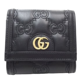GUCCI Gucci Business Card Holder/Card Case Wallet 723799 Bifold Leather Black 180260