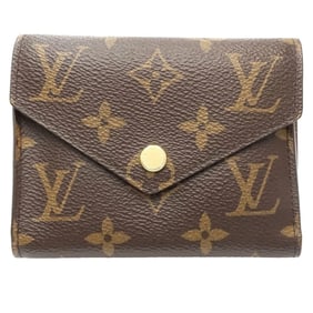 LOUIS VUITTON Louis Vuitton Monogram Tri-fold Wallet M62472 Portefeuille Victorine Brown 181134