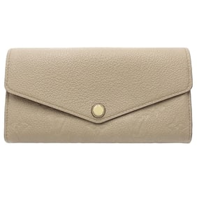LOUIS VUITTON Louis Vuitton Long Wallet M82256 Portefeuille Sarah Monogram Empreinte Tourterelle