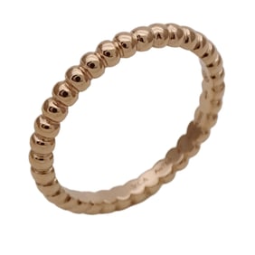 Van Cleef & Arpels Women's Perle Small Ring in 750PG Pink Gold, Size 47, Polished
