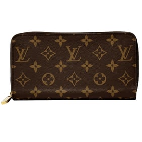 Louis Vuitton Monogram Canvas Zippy Wallet M41895, Women's and Men's, Fuchsia, Brown, Wine Red,
