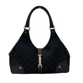 Gucci New Jackie Handbag in Black GG Canvas (124407) for Women