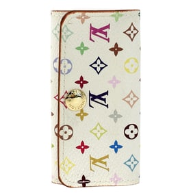 Louis Vuitton Monogram Multicolore Key Case for Men and Women, Multiclee 4 M60043, Pink, White,