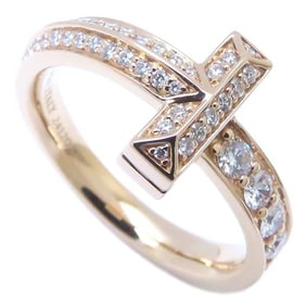 TIFFANY & Co. Tiffany T-One Narrow Ring in 18K Rose Gold with 0.45ct Diamonds and 750PG Pink Gold,