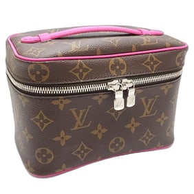 LOUIS VUITTON Monogram M46767 Nice Mini Vanity Bag in Brown and Pondicherry Pink, Women's, 181636