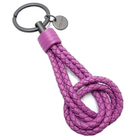 BOTTEGA VENETA Bottega Veneta Key Ring Bag Charm in Nappa and Lambskin, Purple, Women's, 181605