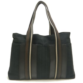 HERMES Troca Horizontal MM Tote Bag, Canvas, Black, Men's, 253138