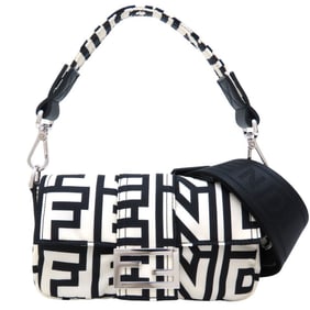 FENDI Bucket Mini Phone Case 7AS138, Marc Jacobs Collaboration, 2-Way Nylon, Black and White,