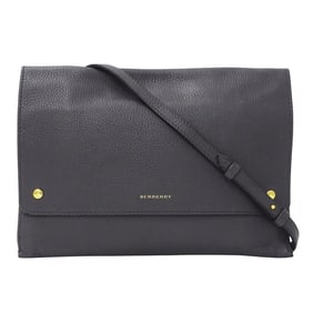 Burberry Women's Shoulder Bag/Wallet in Gray Leather