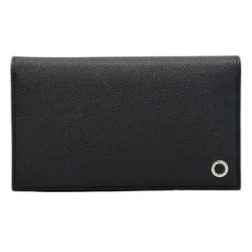 BVLGARI Men's Wallet, Brand: Long Leather Large Black Bifold Wallet