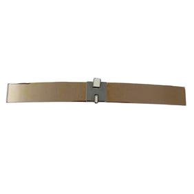 Hermes Hermès Irene GM Barrette, Women's, Pink Gold and Silver Metal, H Logo, Hair Clip