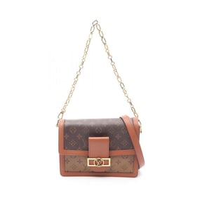 Louis Vuitton Dauphine MM Shoulder Bag in Coated Canvas and Leather with Monogram Reverse, Women's,