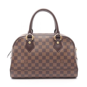 Louis Vuitton Duomo Handbag, Coated Canvas, Leather, Damier, Women's, Brown, N60008