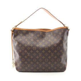Louis Vuitton Delightful MM Shoulder Bag, Coated Canvas and Leather, Monogram, Women's, Brown,