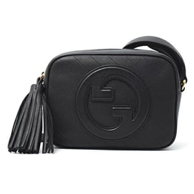Gucci Women's Blondie Small Shoulder Bag in Black Leather 742360 GUCCI