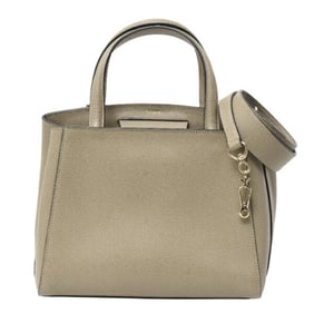 Valextra Women's Small Triennale Handbag/Shoulder Bag in Greige Calfskin Leather