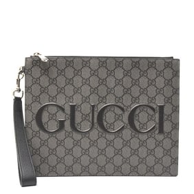 Gucci Men's GG Supreme Clutch Bag/Second Bag, Gray, GUCCI 768374