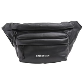 Balenciaga Men's/Women's Body Bag/Belt Bag in Black Soft Leather 695517 BALENCIAGA