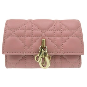 Like new Christian Dior My Glycine Wallet Cannage S5494SNTJ in pink lambskin (0604)