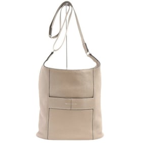 Hermes Hermès Good News GM Shoulder Bag for Men and Women, Taurillon Clemence Leather, Gray, with M