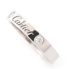 Cartier Women's Engraved 2P Diamond Ring in Platinum PT950