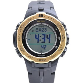 Casio Men's Pro Trek Tough Solar Watch with Rubber Strap, PRW-3100YC