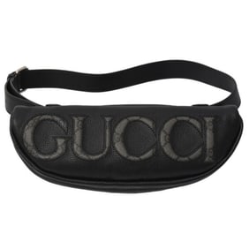 Gucci Women's and Men's Leather Shoulder Bag in Black GUCCI 768111 AACXC