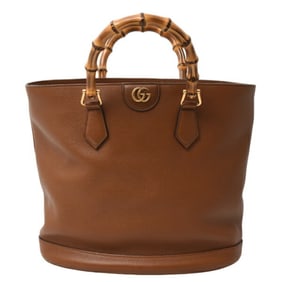 Gucci Women's Bamboo Diana Bucket-Shaped Medium Tote Bag in Brown Leather (GUCCI 750394)