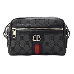 Balenciaga Men's and Women's Gucci Collaboration Hacker Project Camera Bag Shoulder Canvas Black