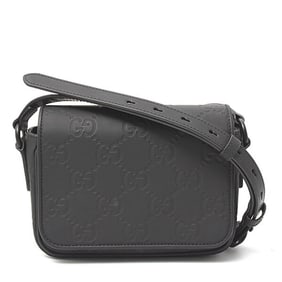 Gucci Women's GG Rubber Effect Super Shoulder Bag in Black (GUCCI 794062)