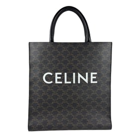 Celine Vertical Cabas Coated Canvas Shoulder Bag, Black, Men's and Women's, Z6779