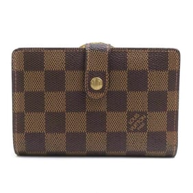 Louis Vuitton Damier Portefeuille Viennois Bifold Wallet in Canvas, Brown and Gold, Women's, N61664