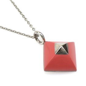 Hermes Hermès Medor Cupid Necklace, Metal, Enamel, Silver, Pink, Women's, e60850j