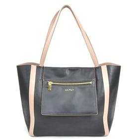 Salvatore Ferragamo Women's Leather Shoulder Bag in Black and Pink (h31496a)