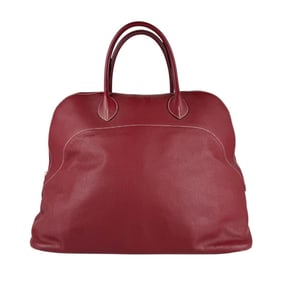 Hermes Hermès Bolide Relax 45 Handbag in Vauxhall, Rouge vif Silver, Men's z6627