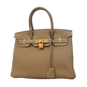 Hermes Birkin 30 Togo Etoupe Handbag, Women's, A Stamp, P1269900