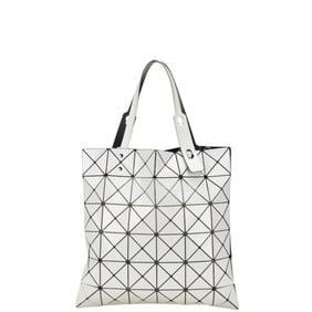 Issey Miyake Bao Lucent Gloss Handbag/Tote Bag BB01-AG613, Light Gray Enamel with Dark Nickel,