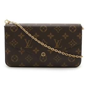 LOUIS VUITTON Monogram Pochette Felicie Shoulder Bag/Clutch Bag in Fuchsia (Case Missing) M81896