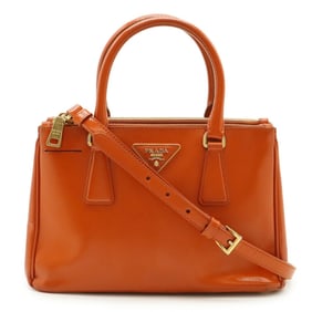 PRADA Galleria handbag/shoulder bag in SAFFIANO VERNIC enamel and patent leather orange (BN2316)