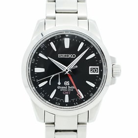 Seiko Grand 9R66-0AE0 SBGE213 Black Dial Men's Watch