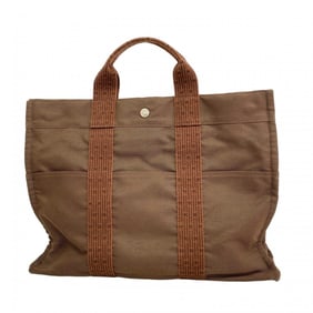 Hermes Hermès Air Line MM Tote Bag, Brown Canvas, Men's and Women's