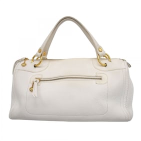 Celine handbag leather white women's