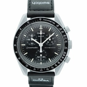Swatch x Omega Mission to the Moon S033M100 Black Dial Men's Watch
