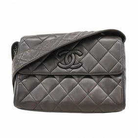 Chanel Matelasse Shoulder Bag, Lambskin, Black, Women's, P1584613