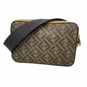 Fendi Zucca Diagonal Shoulder Bag in Brown and Black for Men